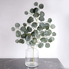 4 Pack 25" Frosted Green Artificial Silk Eucalyptus Leaf Branches - Bell Racket Store