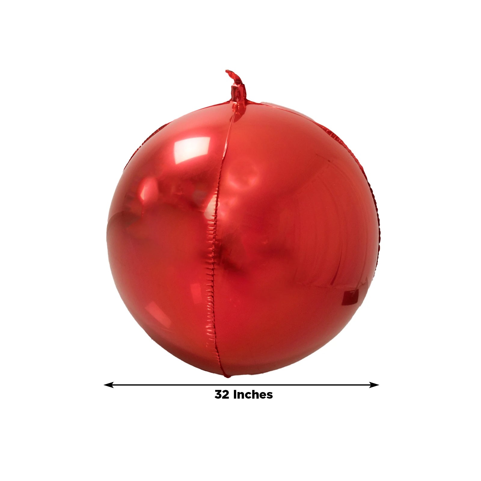 4 - Pack 32" Metallic Red Sphere Balloons, Orbz Mylar Balloons Helium or Air - Filled Party Supplies - Bell Racket Store