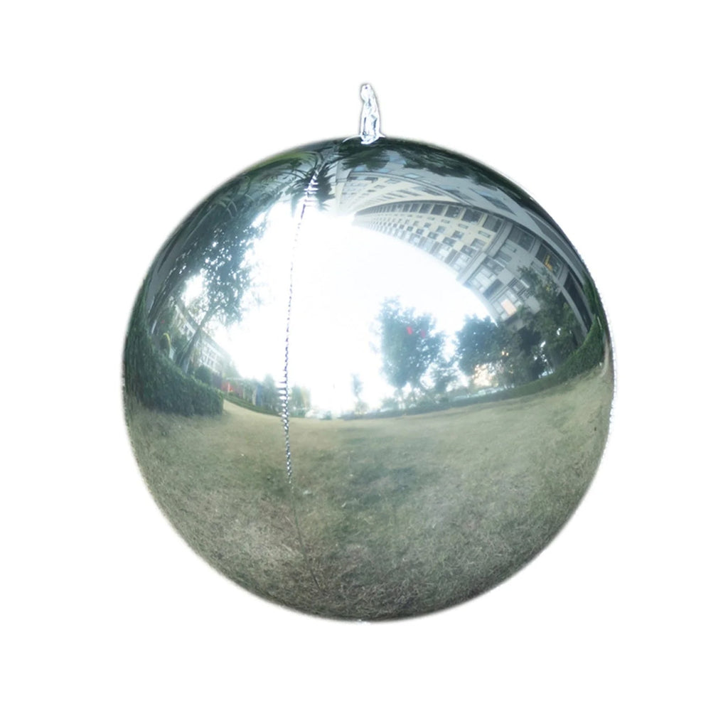 4 - Pack 32" Metallic Silver Sphere Balloons, Orbz Mylar Balloons Helium or Air - Filled Party Supplies - Bell Racket Store