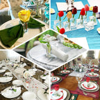 4 - Pack Acrylic Napkin Rings 2 - in - 1 Square Mini Bud Vase Clear - Decorative Flower Napkin Holders for Table Settings - Bell Racket Store