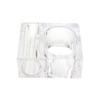 4 - Pack Acrylic Napkin Rings 2 - in - 1 Square Mini Bud Vase Clear - Decorative Flower Napkin Holders for Table Settings - Bell Racket Store