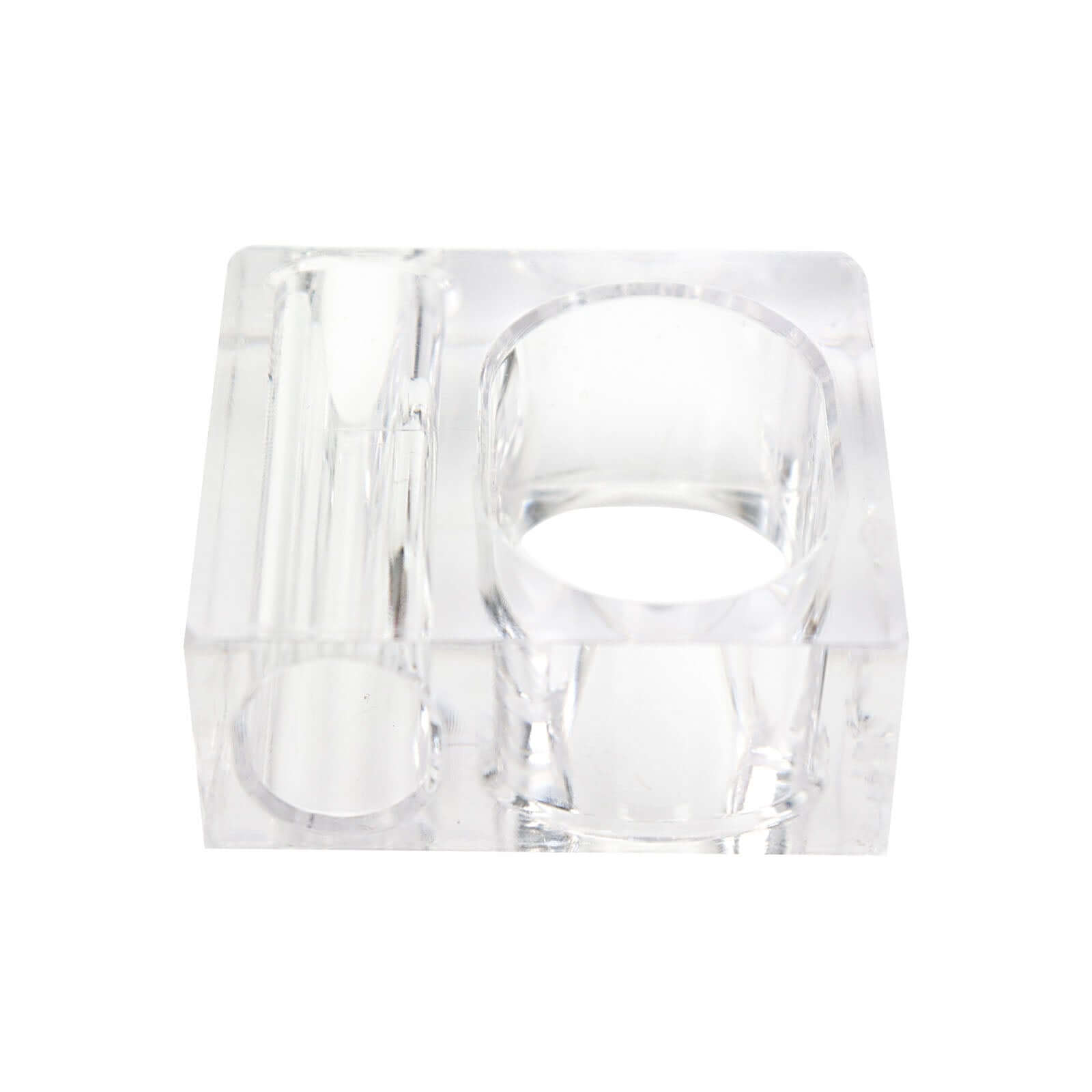 4 - Pack Acrylic Napkin Rings 2 - in - 1 Square Mini Bud Vase Clear - Decorative Flower Napkin Holders for Table Settings - Bell Racket Store