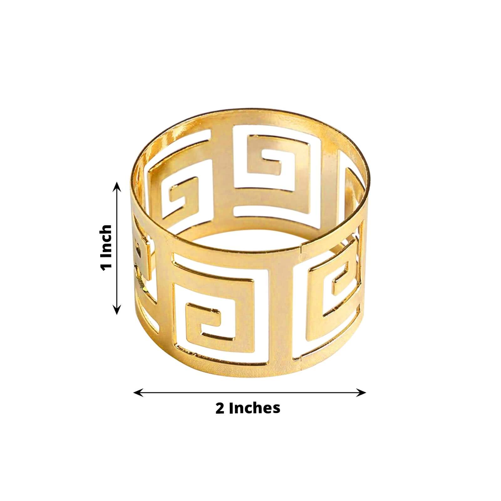 4 Pack Alluring Gold Plated Aluminum Napkin Rings - NestOCart