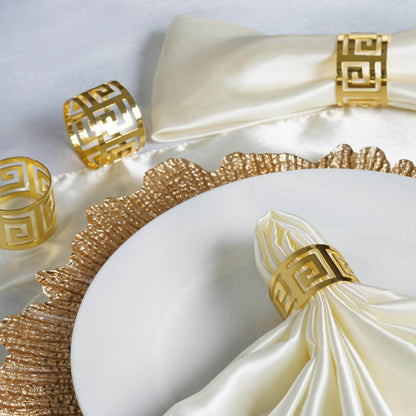 4 Pack Alluring Gold Plated Aluminum Napkin Rings - NestOCart