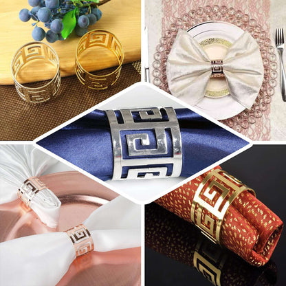 4 Pack Alluring Gold Plated Aluminum Napkin Rings - NestOCart
