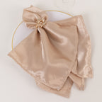 4 Pack Amber Gold Daisy Floral Metal Napkin Holders with Rhinestone Accents, Decorative Napkin Rings - 2" - Bell Racket Store