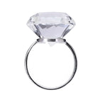 4 Pack Big Crystal Diamond Metal Napkin Holders, Bling Rhinestone Napkin Rings - 2.5" - Bell Racket Store