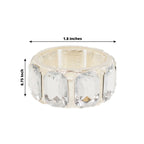 4 Pack Crystal Diamond Gem Napkin Rings â€“ Luxury Napkin Holders for Elegant Table Decor - Bell Racket Store