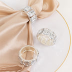 4 Pack Crystal Diamond Gem Napkin Rings â€“ Luxury Napkin Holders for Elegant Table Decor - Bell Racket Store