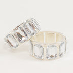 4 Pack Crystal Diamond Gem Napkin Rings â€“ Luxury Napkin Holders for Elegant Table Decor - Bell Racket Store