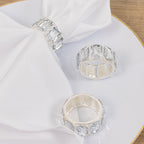4 Pack Crystal Diamond Gem Napkin Rings â€“ Luxury Napkin Holders for Elegant Table Decor - Bell Racket Store
