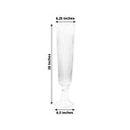 4 - Pack Glass Trumpet Vases Ribbed Design Clear - Durable Flower Centerpieces for Events 26" - Bell Racket Store