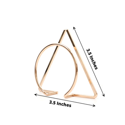 4 Pack Gold Geometric Metal Napkin Rings, Modern Nordic Napkin Holder Stands - Bell Racket Store