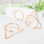 4 Pack Gold Geometric Metal Napkin Rings, Modern Nordic Napkin Holder Stands - Bell Racket Store
