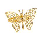4 Pack Gold Metal Butterfly Napkin Rings, Decorative Laser Cut Cloth Napkin Holders - Bell Racket Store