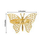4 Pack Gold Metal Butterfly Napkin Rings, Decorative Laser Cut Cloth Napkin Holders - Bell Racket Store