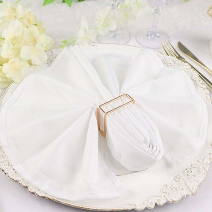 4 Pack Gold Metal Hollow Square Napkin Rings, Modern Geometric Cube Napkin Holders - Bell Racket Store