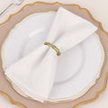 4 Pack Gold Metal Napkin Rings Bamboo Knuckle Style, Modern Serviette Holders - 2" - Bell Racket Store