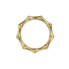 4 Pack Gold Metal Napkin Rings Bamboo Knuckle Style, Modern Serviette Holders - 2" - Bell Racket Store