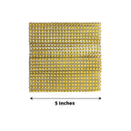 4 Pack Gold Rhinestone Mesh Velcro Backdrop Curtain Bands, Large Chair Sash Clip Tie Backs - 5"X10" - Bell Racket Store