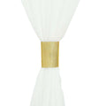 4 Pack Gold Rhinestone Mesh Velcro Backdrop Curtain Bands, Large Chair Sash Clip Tie Backs - 5"X10" - Bell Racket Store