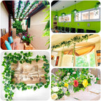 4 Pack Green Pothos Artificial Ivy Vine Hanging Plants, 3ft Fake Foliage Silk Leaves Garland - Bell Racket Store