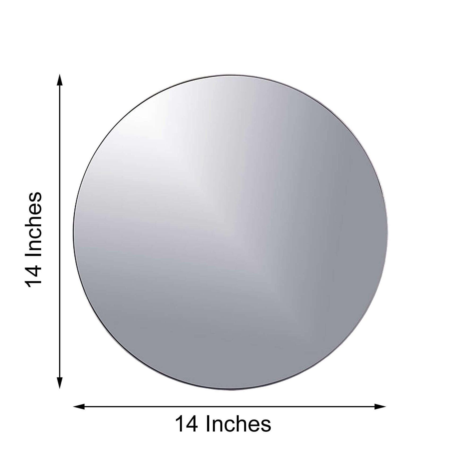 4 - Pack Hanging Wall Decor Round Glass Mirror Table Centerpiece - Decorative Reflective Display 14" - NestOCart