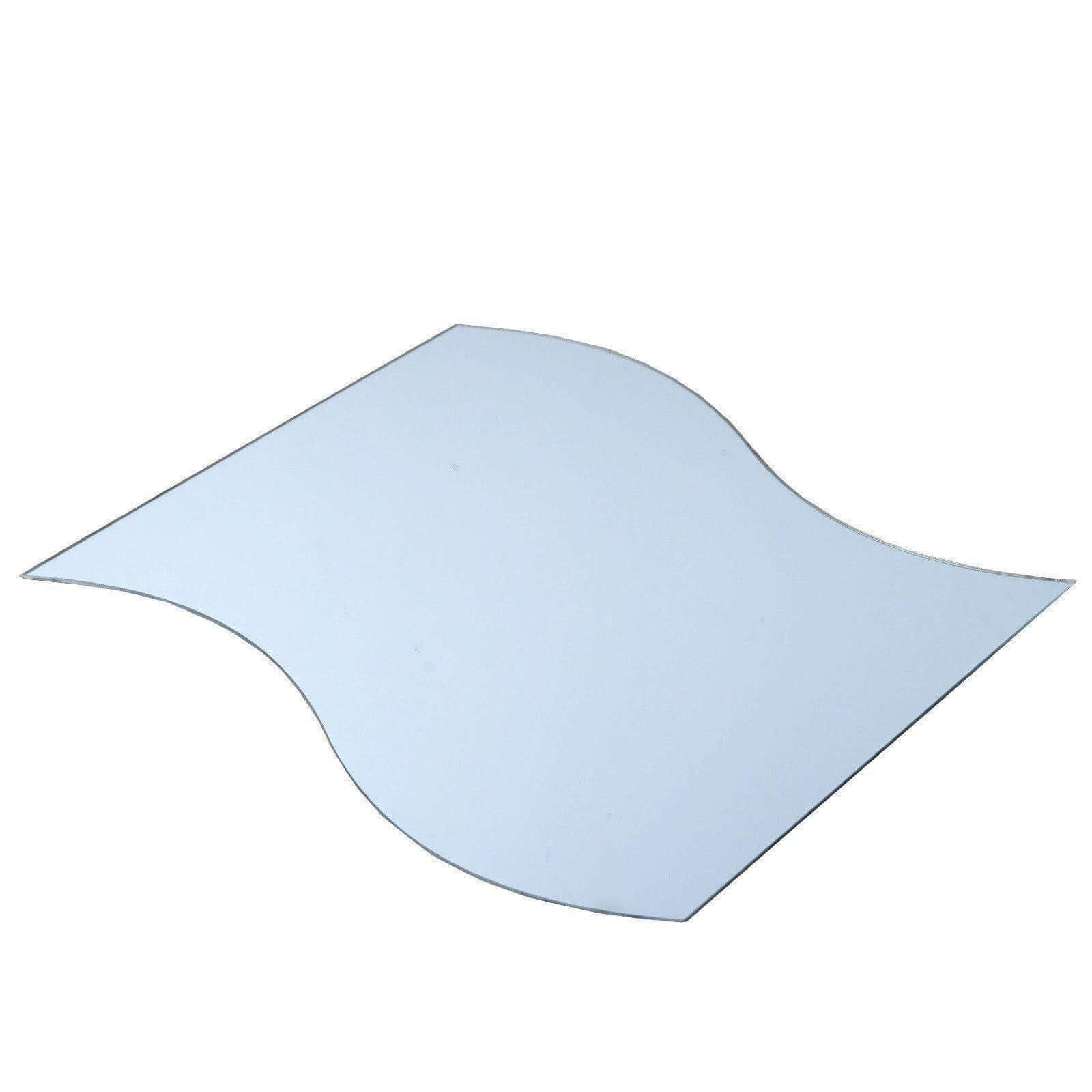 4 - Pack Hanging Wall Decor Wave Glass Mirror Table Centerpiece - Reflective Decorative Display 12" - NestOCart