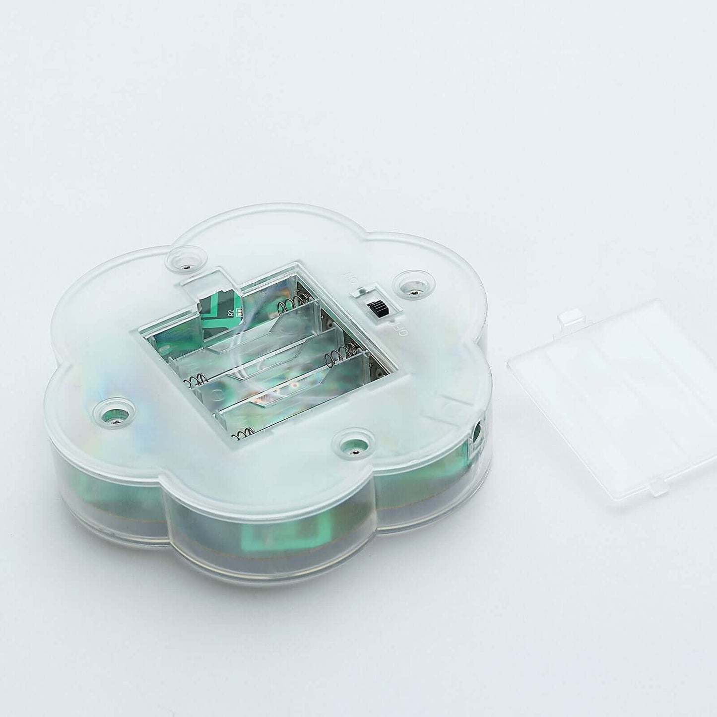 4 - Pack LED Disc Lights Flower Shaped Design White - 23 LEDs with Remote DIY Lighting 6" - NestOCart