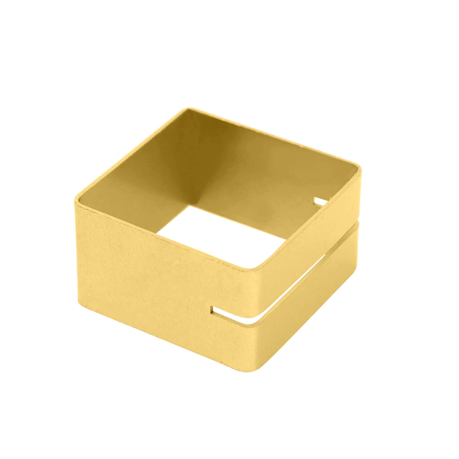 4 Pack Matte Gold Metal Square Napkin Rings with Place Card Holder, Modern Design Multipurpose Napkins Rings - Bell Racket Store