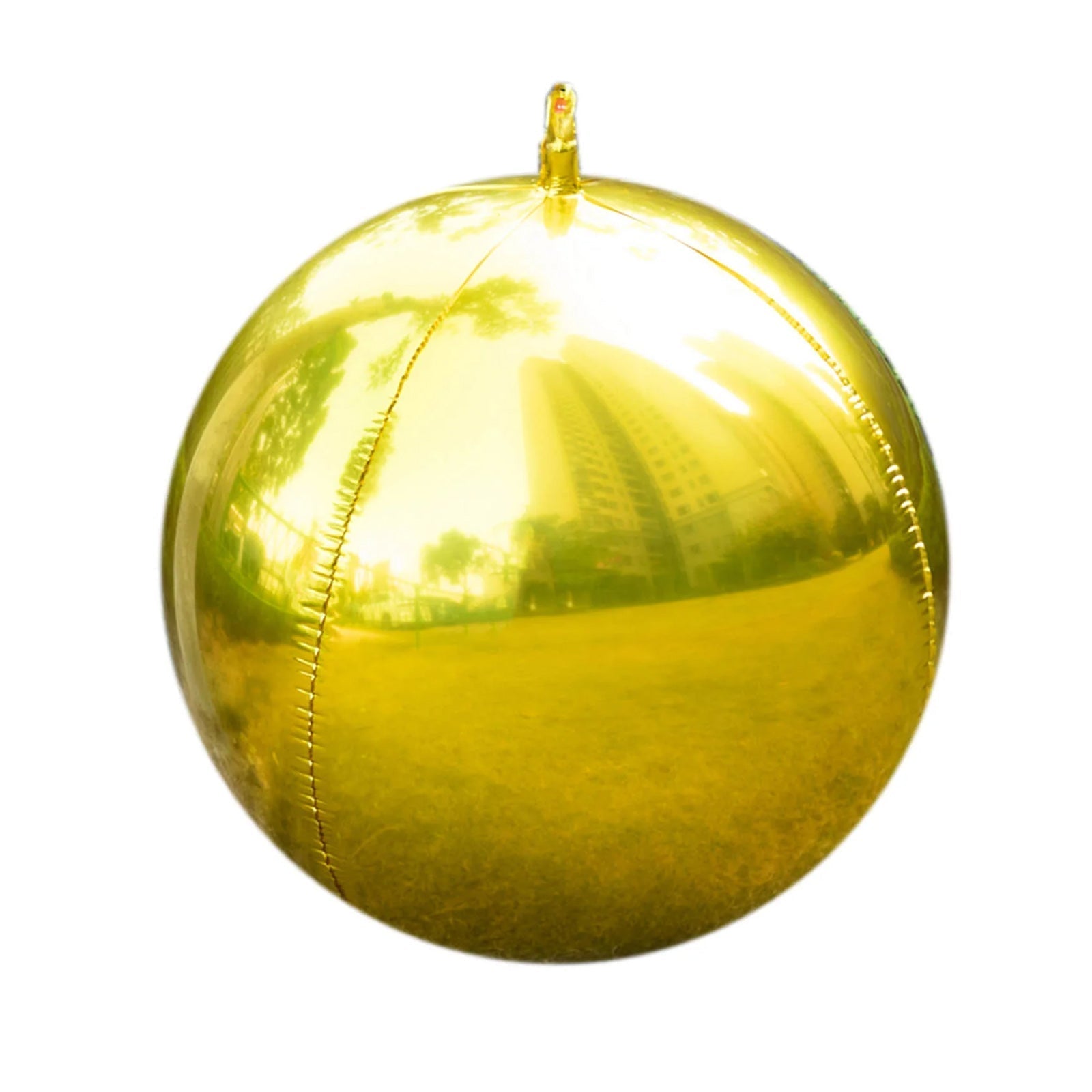 4 - Pack Metallic Gold Sphere Balloons, 39" Orbz Mylar Balloons Helium or Air - Filled Party Supplies - Bell Racket Store