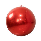4 - Pack Metallic Red Sphere Balloons, 39" Orbz Mylar Balloons Helium or Air - Filled Party Supplies - Bell Racket Store