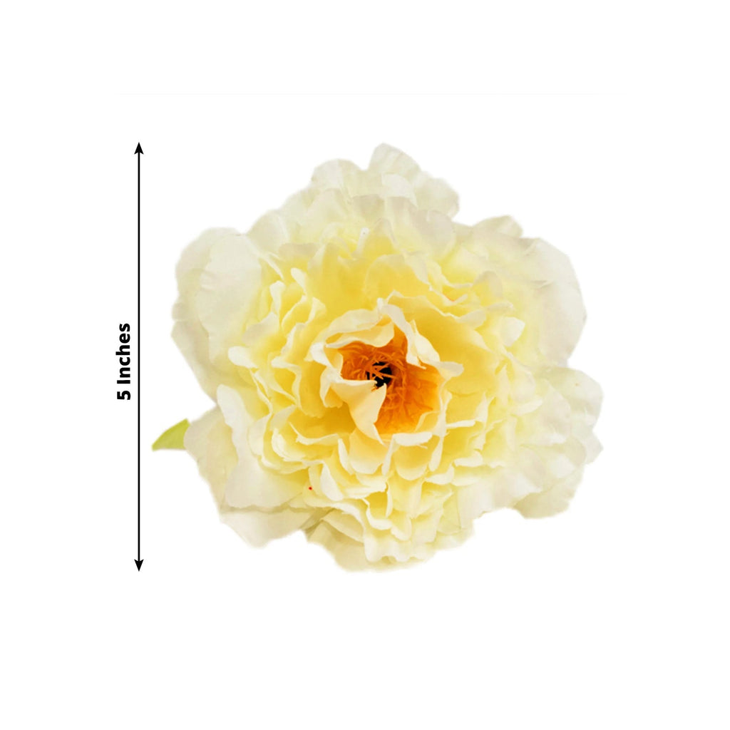 4 - Pack Napkin Holders with Silk Peony Flower â€“ Ivory Floral Napkin Rings for Dining Table Settings - Bell Racket Store