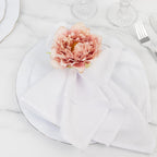 4 - Pack Napkin Holders with Silk Peony Flower â€“ Pink Floral Napkin Rings for Dining Table Settings - Bell Racket Store