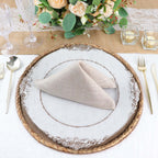 4 - Pack Placemats Braided Edge Design Natural Burlap Jute Round - Rustic Farmhouse Style with Trim 15" - Bell Racket Store