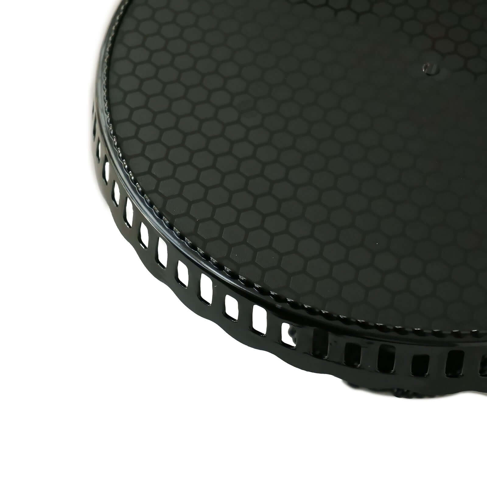 4 - Pack Plastic Round Pedestal Cake Stands Black for Dessert Presentation 13" - Bell Racket Store