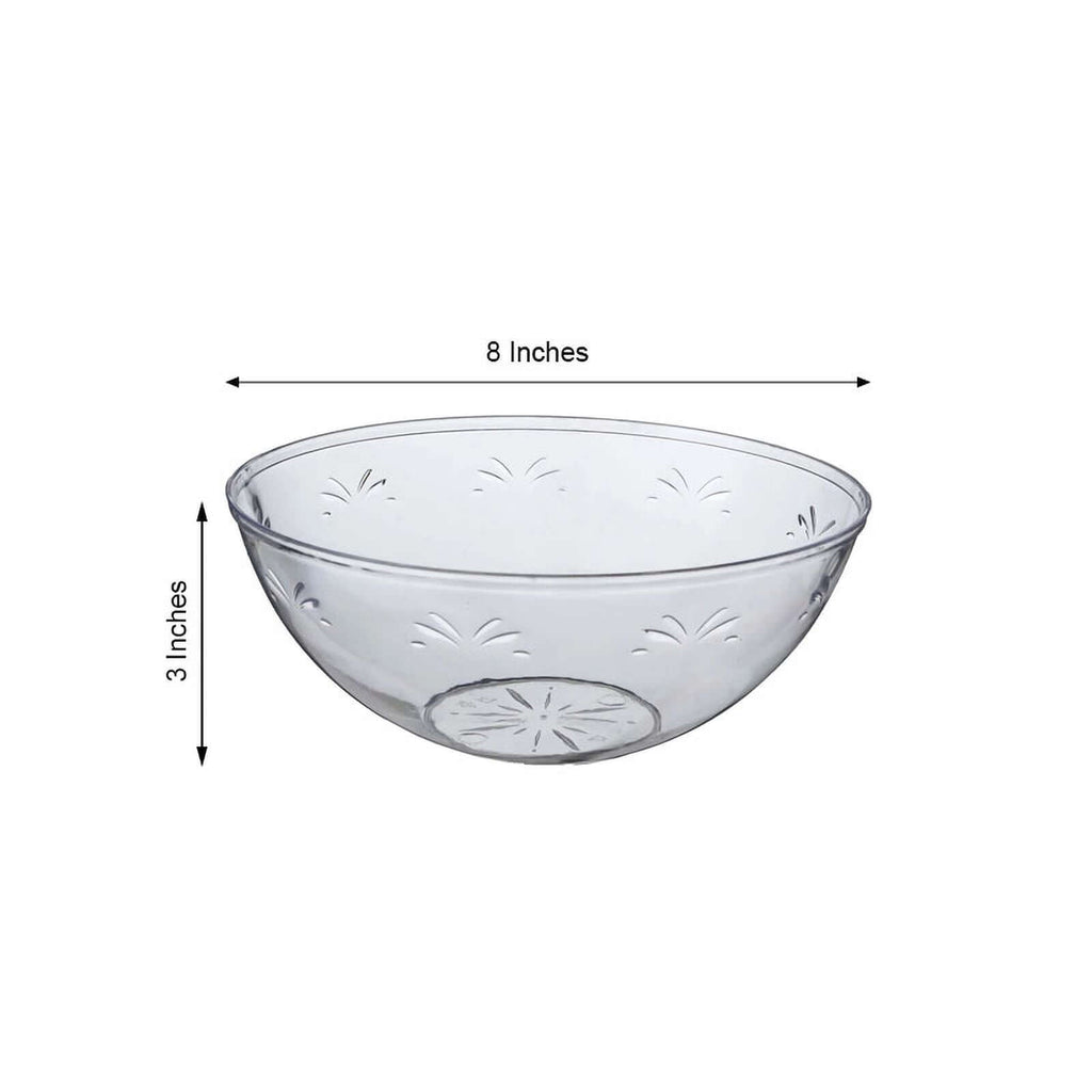 4 - Pack Plastic Salad Bowls Clear - Sturdy Medium Disposable Dishes for Parties 32oz - Bell Racket Store