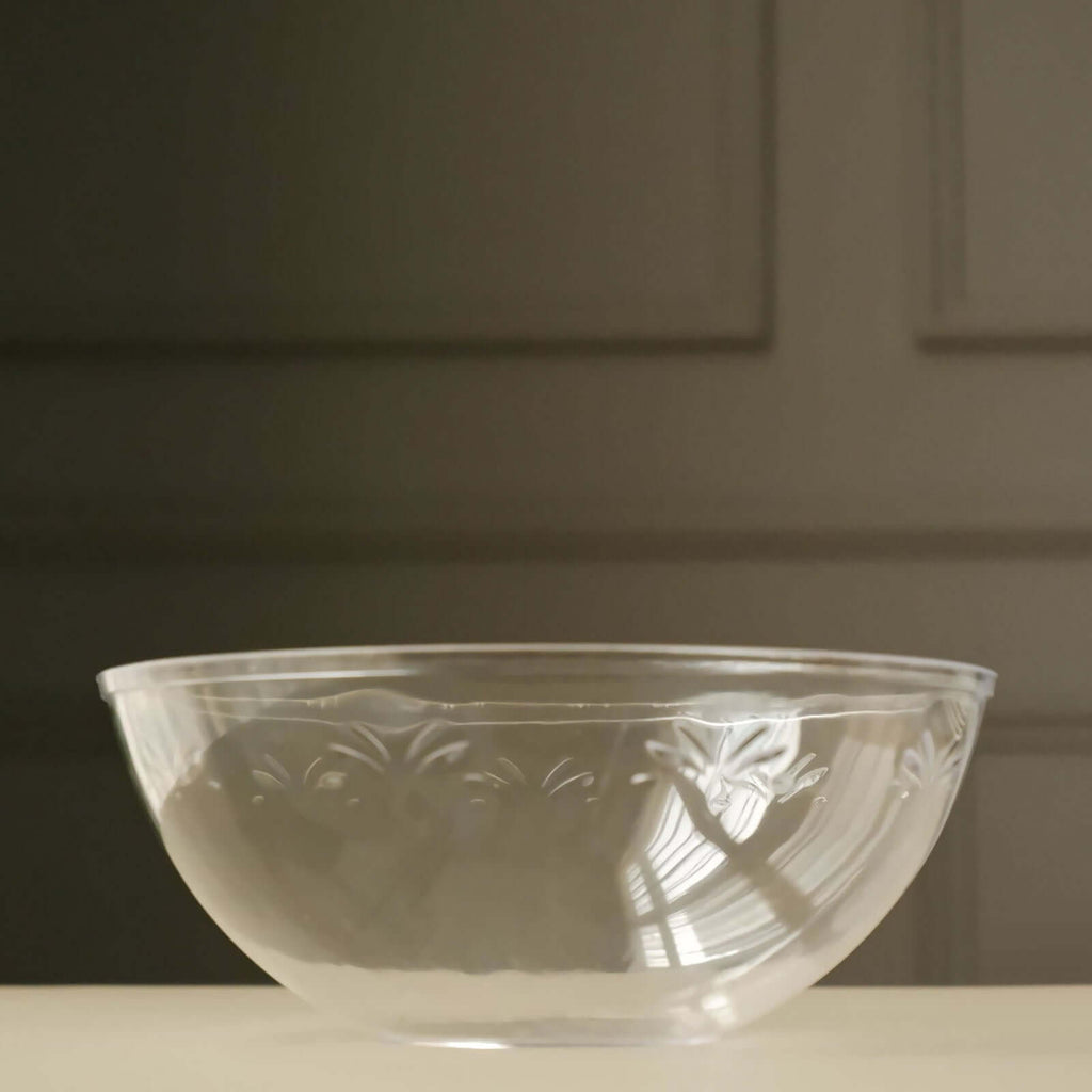 4 - Pack Plastic Salad Bowls Clear - Sturdy Medium Disposable Dishes for Parties 32oz - Bell Racket Store
