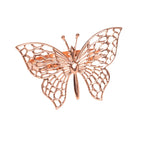 4 Pack Rose Gold Metal Butterfly Napkin Rings, Decorative Laser Cut Cloth Napkin Holders - Bell Racket Store