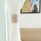 4 Pack Rose Gold Rhinestone Mesh Velcro Backdrop Curtain Bands, Large Chair Sash Clip Tie Backs - 5"X10" - Bell Racket Store