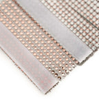 4 Pack Rose Gold Rhinestone Mesh Velcro Backdrop Curtain Bands, Large Chair Sash Clip Tie Backs - 5"X10" - Bell Racket Store
