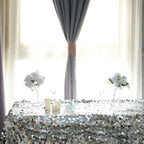 4 Pack Rose Gold Rhinestone Mesh Velcro Backdrop Curtain Bands, Large Chair Sash Clip Tie Backs - 5"X10" - Bell Racket Store