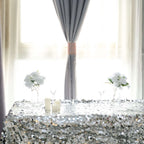 4 Pack Rose Gold Rhinestone Mesh Velcro Backdrop Curtain Bands, Large Chair Sash Clip Tie Backs - 5"X10" - Bell Racket Store