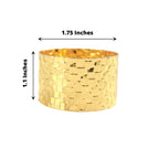 4 Pack Shiny Gold Basket Weave Napkin Rings, Metallic Napkin Holders - Bell Racket Store