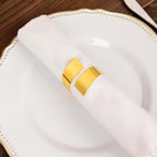 4 Pack Shiny Gold Metal Swirl Wrap Cuff Band Napkin Rings, Decorative Scroll Serviette Buckle Napkin Holders - Bell Racket Store