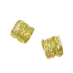 4 Pack Shiny Gold Metal Wire Paper or Cloth Linen Napkin Rings - Bell Racket Store