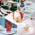 4 Pack Silver Metal Crown Rhinestone Napkin Rings, Royal Bling Napkin Holders - Bell Racket Store