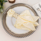 4 Pack Silver Metal Napkin Rings, Hollow Woven Style With Rhinestones, Elegant Napkin Holders - Bell Racket Store