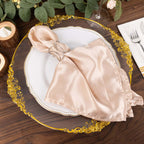 4 Pack Silver Metal Napkin Rings, Hollow Woven Style With Rhinestones, Elegant Napkin Holders - Bell Racket Store