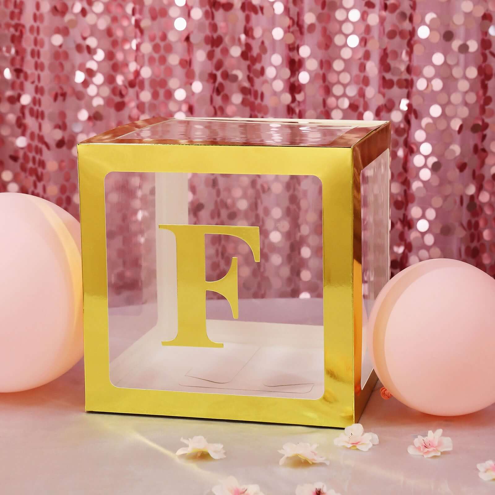 4-Pack Stickers Banner Custom Alphabet "F" Design Gold - Text Stick-On Decorative Letters 5"